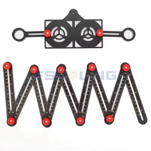 Juego de reglas de ángulo ajustable FSBOLING regla plegable de aluminio Regla de medición <span class=keywords><strong>multi</strong></span>ángulo - Product Image 3