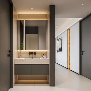 Luxueux miroir résistant à l'eau mural en acier inoxydable moderne pour salle de bain miroir pour hôtel <span class=keywords><strong>et</strong></span> <span class=keywords><strong>appartement</strong></span> - Product Image 2