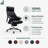 Fauteuil de Direction Inclinable en Cuir avec Appuie-tête Indépendant, Chaise Multifonction pour Bureau de Direction et Espace de Travail