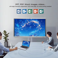 Tableau blanc intelligent 4K UHD 55/65 pouces avec système Android/Linux, 40 points tactiles, pour l'éducation/salle de classe, en stock