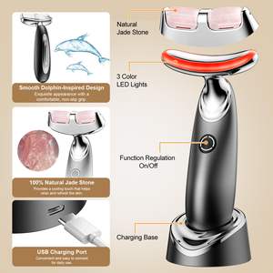 Masajeador Facial y de Cuello, Dispositivo Antienvejecimiento con Luz de 3 Colores, Dispositivo de Belleza Portátil para el Cuidado de la Piel y Masaje Diario - Product Image 6