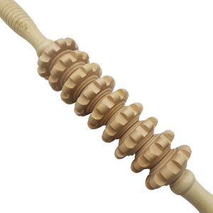 Rouleau de massage corporel en bois de haute qualité à 9 billes, anti-cellulite, amincissant, relaxant, pour usage quotidien - Product Image 3