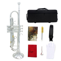 SLADE Professional Small Size Gold Lacquer Surface Brass Tube Trumpet School Band Western Musical Instrument with BB Tone