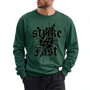 เสื้อสเวตเชิ้ตคอกลมผ้าฝ้ายฟลีซ 100% สำหรับผู้ชาย หนัก 350 GSM สวมใส่สบายในฤดูหนาว บริการ OEM ODM - Product Image 5