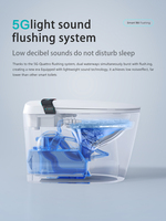 Bidet électrique intelligent avec capteur de chasse automatique pour cuvette de toilettes, toilettes intelligentes automatiques pour salle de bain