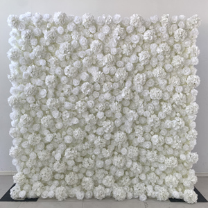 Panel <span class=keywords><strong>de</strong></span> Pared Floral 3D con Rosas y Hortensias Artificiales para Decoración <span class=keywords><strong>de</strong></span> Bodas y Fiestas, Venta al Por Mayor - Product Image 3