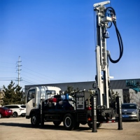 BDMCZ-200 Foreuse portable montée sur camion pour forage de puits d'eau, moteur diesel, pompe à roulement rotatif, profondeur de forage 200m