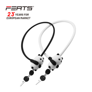 FERTS 10x600mm Bloqueo de cable de silicona para niños en diseño <span class=keywords><strong>Panda</strong></span> - Product Image 1