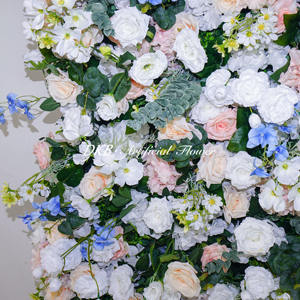 Paredes de Flores Artificiales para Decoración de Bodas, Rollo de 8x8 Pies, Personalizable, Pared de Flores de Seda - Product Image 6