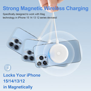 Tampone di ricarica Wireless con luci ambientali colorate 3-in-1 di ricarica rapida magnetica per <span class=keywords><strong>Apple</strong></span> per auricolari <span class=keywords><strong>iPhone</strong></span> orologio funzione Pd OTP - Product Image 2