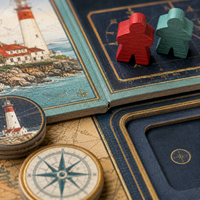 Jeu de société personnalisé Lighthouse Strategy, jeu de table coopératif sur le patrimoine côtier, cadeau pour musée maritime, marque privée, carton, 2-6 joueurs