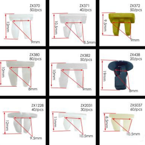 18 loại 830 cái/hộp Hot Bán Xmas cây Clip nhựa Fastener <span class=keywords><strong>Auto</strong></span> <span class=keywords><strong>TRIM</strong></span> người lưu giữ xe Clip - Product Image 2