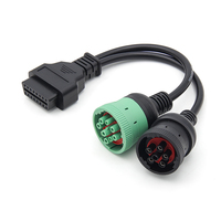 Câble de diagnostic Y pour camions lourds, interface OBD2 16 broches vers J1708 6 broches et J1939 9 broches