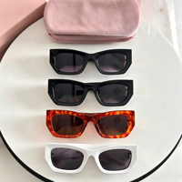 Lunettes de soleil rétro classiques carrées pilote à monture plate UV400, en acétate, avec verres dégradés, pour l'extérieur et la mode