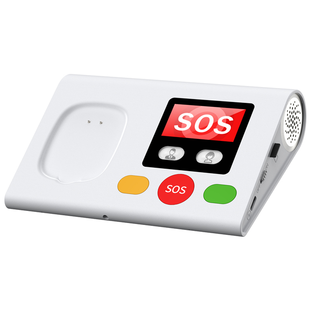 GSM Alarm System Easy to Use Elderly Remote Care Solution with SOS Key Built-in Microphone and Speaker
