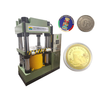 Presse hydraulique à quatre colonnes pour estampage automatique de pièces de monnaie en or, moulage de métaux, contrôle PLC, moteur haute précision, économe en énergie