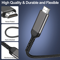 Câble USB-C vers DP de 1 mètre, 4K 60Hz, gaine en nylon, conducteur CCA, pour ordinateur et projecteur