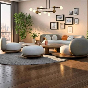 Ensemble de canapés modernes incurvés <span class=keywords><strong>en</strong></span> <span class=keywords><strong>teck</strong></span>, directement de l'usine, écologiques, pour extérieur, villa, hôtel, jardin, excellent rapport qualité-prix - Product Image 4