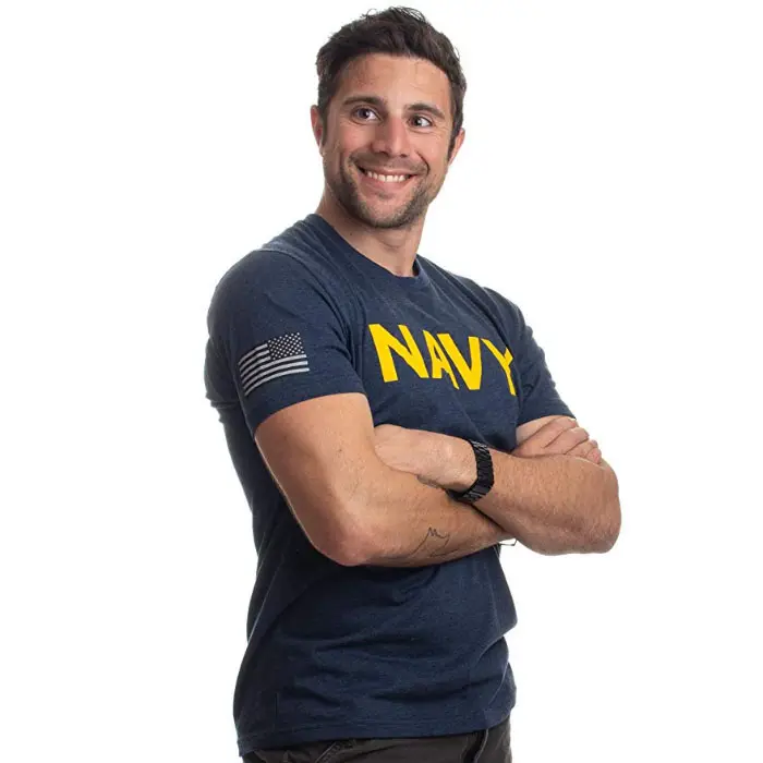 Custom Screen Print U.S Military T Shirt Short Sleeve Flag Shirt Naval Veteran Sailor Style Tee Oem
