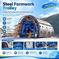 Chariot de revêtement secondaire de tunnel en acier Q235B GaoFei au design moderne, équipement de coulage de béton avec système hydraulique pour voies ferrées