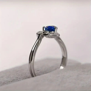 Anello Geometrico con Foglia e Zirconi per Donne, Anello da Dito Alla Moda e Leggero - Product Image 5