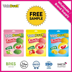 Sour Jam Filled Marshmallow Novelty Candy <strong>Lemon</strong> Sour Bead Crispy Crust Soft Center Bulk <strong>Sweets</strong> OEM for Distributor YOLODUCK - Product Image 1