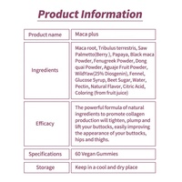 Gummies Personnalisés Maca Plus Bio Pour Fesses Plus Volumineuses, Énergie Boostée, Hanches Sublimées, Compléments Sains