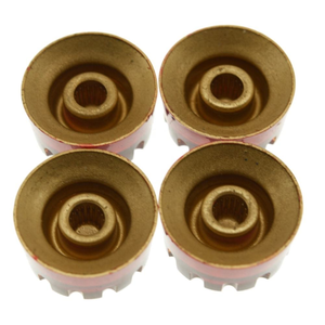 Gouden 18 Fine-Spline Shaft <span class=keywords><strong>Volume</strong></span> Tone Effect Pedaalbediening Gitaarknoppen Geribbelde gekartelde snelheidsknoppen voor LP SG elektrische gitaar - Product Image 3