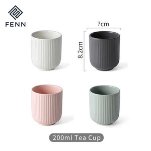 FENN Wholesale Wedding Decoration Porcelain 200ml Multi-colored <strong>Striped</strong> Custom Mug Coffee Matte Valentine Ceramic Coffee <strong>Cup</strong> - Product Image 4