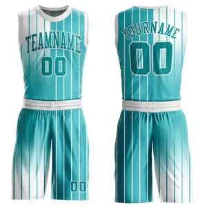 Double-sided Basketball Jogging Wear Design Green Color Custom Jersey Class Uniform Basketball Net Shorts