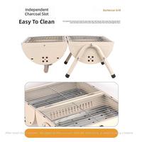 Barbecue portable multifonctionnel double face pour l'extérieur, petit réchaud à charbon de bois domestique, poêle à foyer manuel