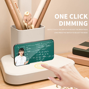 Đèn <span class=keywords><strong>LED</strong></span> trắng hiện đại có thể sạc lại hai đầu Đèn bàn bảo vệ mắt phòng ngủ sinh viên đọc phòng ngủ nghiên cứu pin đèn bàn - Product Image 4