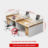 Yazhi meilleure vente table cloison bureau moderne poste de travail oem bureau modulaire 6 personnes poste de travail