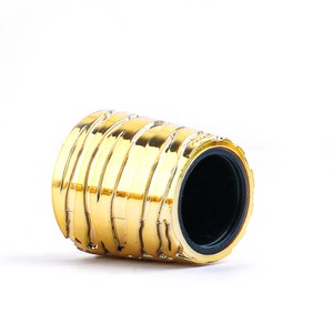 Capuchon de flacon de parfum de luxe à motif zèbre doré, couvercle cosmétique en acrylique en forme de spirale - Product Image 3