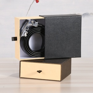 Type de tiroir en carton de boîte d'emballage de ceinture pour hommes de haute qualité avec revêtement UV stratification mate gaufrage Logo personnalisé accepté - Product Image 2