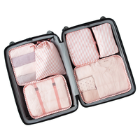 Organisateurs de bagages haut de gamme 6 pièces Ensemble de cubes d'emballage de compression Essentiels de voyage