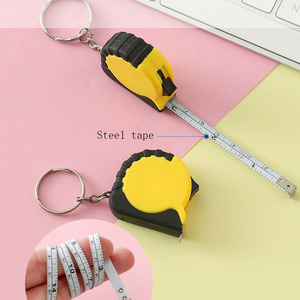 Loq Moq Biểu Tượng Tùy Chỉnh 1M/3ft Băng Thép Đo Vòng Hình Dạng 1M Đo Băng Với Keychain - Product Image 5