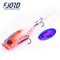 Leurre artificiel FJORD Popper pour la pêche en eau salée, 80 mm, 13 g, leurre de surface, leurre artificiel Popper, appâts durs