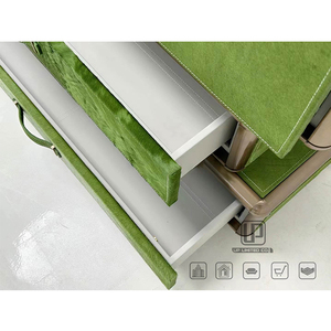 Fashion Designed Green Velvet Rectangle Cabinet Living Room Steel Frame <b>Storage</b> Cabinet With <b>Drawers</b> Living Room <b>Storage</b> Cabinet - Product Image 4