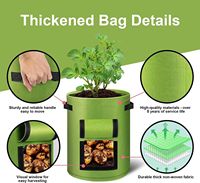 3 5 7 10 gallons Jardin Fruit tissu planteur champignon pomme de terre tomate plantation sac de culture fraise non-tissé sacs de culture pour plantes