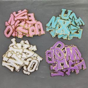 Loveda, venta al por mayor, parches bordados con letras al por mayor, pegatinas grandes con purpurina, parches de chenilla para planchar, parches para ropa, parche para el día del juego - Product Image 6