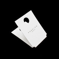 Étiquettes personnalisées avec logo, cartes d'emballage grand format pour boucles d'oreilles et colliers, en papier recyclé, couleur pleine, avec ficelle plastique, pour emballage de bijoux suspendus