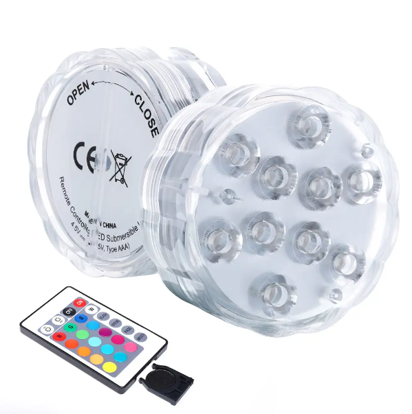 NEW LED Swimming Pool Underwater Light Type Pool Light RGB for IP68 Floating Pool Light Plastic RF Control