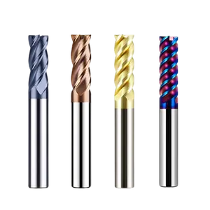 Azzkor 4F Solid Carbide Endmill CNC Milling Cutter Router Bits For Metal Square Flat Face End Mill HRC 45/55/65/70