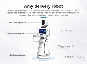 Commercial <strong>Robot</strong> <strong>Waiter</strong> Amy Intelligent Delivery <strong>Robot</strong> For Restaurant With AI Voice Interaction - Product Image 6