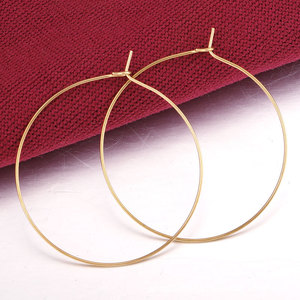 Strutture per Orecchini a Cerchio in Acciaio Inossidabile con Placcatura PVD <span class=keywords><strong>Oro</strong></span> 18K per Creazione di Gioielli Fai-da-Te | Componenti per Orecchini a Cerchio Aperti | Forniture per Bigiotteria all'Ingrosso - Product Image 3