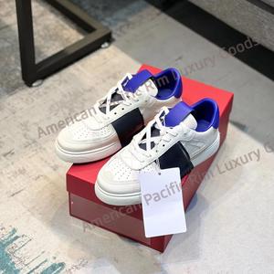 Baskets de luxe réfléchissantes en cuir pour hommes et femmes, nouvelle mode, plateforme rétro, chaussures de marche à lacets, collection printemps - Product Image 1