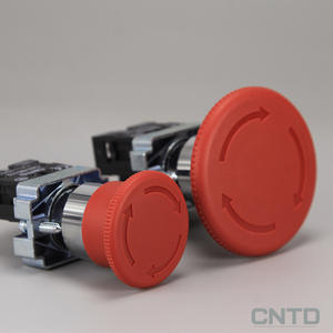 Interrupteur électrique à bouton-poussoir CNTD Changde M40/M60 CB2-BS542, arrêt d'urgence momentané, voyant lumineux, autobloquant, niveau IP67, 10A - Product Image 5