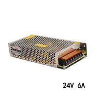 S-145-24 d'alimentation de qualité industrielle 24V 6A 145W léger à 0.7kg sortie unique 50 ~ 60hz bas prix