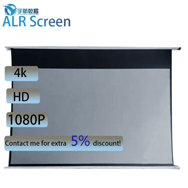 Electronic Alr Projector Screen Motorized 120 150 Inch 4K Large Projector Screen